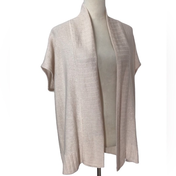 Leo & Sage x Revolve Linen Cashmere Open Front Short Sleeve Knit Cardiga… - Picture 5 of 9